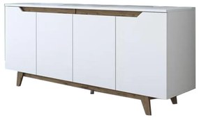 Μπουφές Rafaelo 182-000004 180x45x78,5 White-Walnut Particle Board, Melamine