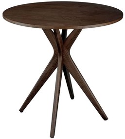 Τραπέζι Jubi JUBITSROWAL Φ70x73cm Walnut Mdf, Wood