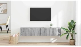 vidaXL Ντουλάπι Τηλεόρασης Τοίχου Επιτοίχιο 2 pcs Γκρίζο Σονομα