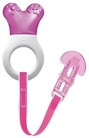Μασητικό Οδοντοφυΐας Με Νερό Mini Cooler &amp; Clip 555G 2+ Μηνών Pink Mam Silicone