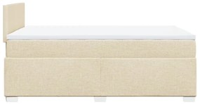 Κρεβάτι Boxspring με Στρώμα Κρεμ 120x190 εκ. Υφασμάτινο 3288125