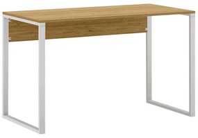 ΓΡΑΦΕΙΟ ΕΡΓΑΣΙΑΣ INNA MEGAPAP ΧΡΩΜΑ SAPPHIRE OAK - ΛΕΥΚΟ 110X60X75ΕΚ.