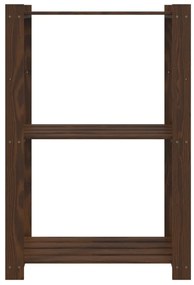 vidaXL Ραφιέρα με 3 Ράφια Καφέ 60 x 38 x 90 εκ. από Μασίφ Ξύλο Πεύκου