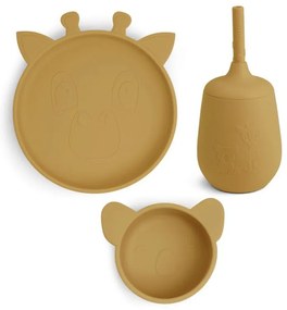 Nuuroo Dian Σετ φαγητού σιλικόνης 3τμχ Dusty Yellow