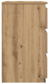 vidaXL Κομοδίνα 2 τεμ.Αρτισιανή Δρυς 40x35x62,5 εκ. Επεξ. Ξύλο