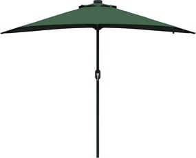 vidaXL Ομπρέλα Κήπου Πράσινο 294 x 150 x 223 εκ