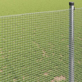 vidaXL Συγκολλητός φράχτης από σύρμα 1000 x 40 εκ Ασημί