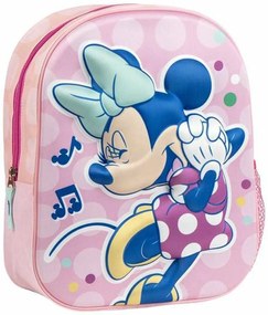 Σχολική Τσάντα 3D Minnie Mouse Ροζ 25,0 x 31,0 x 10,0 cm