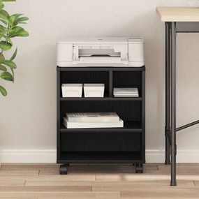 vidaXL Σταντ Εκτυπωτή Μαύρη Οξυά 41 x 32 x 48 εκ. Επεξεργασμένο ξύλο