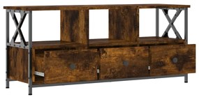 vidaXL Έπιπλο Τηλεόρασης Καπνιστή Δρυς 102x33x45 εκ. Επεξ. Ξύλο/Σίδερο