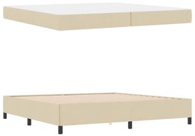vidaXL Κρεβάτι με ελατήρια Κρέμα 200 x 200 cm