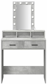 vidaXL Τραπέζι περιποίησης Γκρι 79 x 41 x 140 εκ. Επεξεργασμένο ξύλο