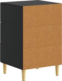 vidaXL Κομοδίνο Μαύρο 43 x 41 x 66,5 cm Επεξεργασμένο Ξύλο