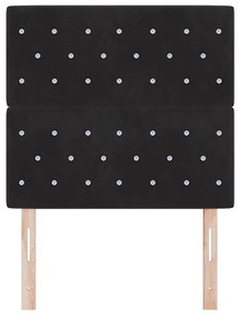 vidaXL Βελούδινο Κεφαλάρι Argyle με κεφαλάρι Μαύρο 100 cm Βελούδο