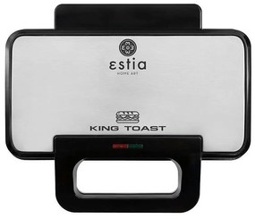 Τοστιέρα 2 Θέσεων King Toast 06-12359 900W Black-Silver Estia