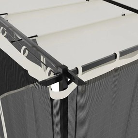 vidaXL Κιόσκι με Τοίχους από Δίχτυ Κρεμ 6x3 μ. από Ατσάλι