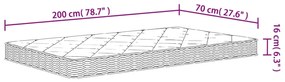 Στρώμα Αφρού Medium Soft 70x200 εκ. - Λευκό