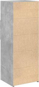 vidaXL Ντουλάπι Γκρι Σκυρ. 45x42,5x124 εκ. από Επεξεργασμένο Ξύλο