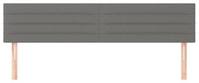 vidaXL Κεφαλάρια Σκ. Γκρι 200x5x78/88 εκ. Ύφασμα