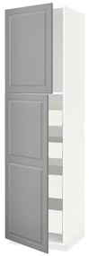 METOD/MAXIMERA ψηλό ντουλάπι με 2 πόρτες/4 συρτάρια, 60x60x220 cm 394.635.13