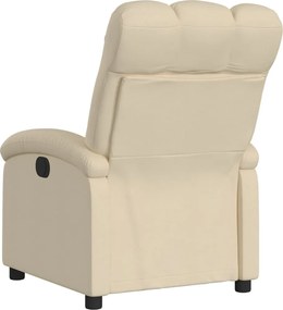 vidaXL Πολυθρόνα Ανακλινόμενη με Κρεμ Ύφασμα από Ύφασμα