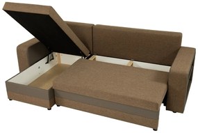 Γωνιακός Καναπές Comfivo 153, Λειτουργία ύπνου, Αποθηκευτικός χώρος, 244x146x84cm, 112 kg, Πόδια: Πλαστική ύλη | Epipla1.gr