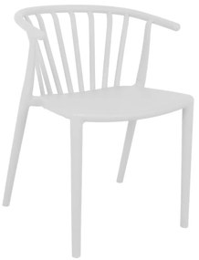 Πολυθρόνα Zelma pakoworld pp σε λευκή απόχρωση 55x53x73εκ