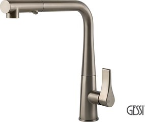 Gessi Proton 17177 Inox - Μπαταρία Κουζίνας με Ντους