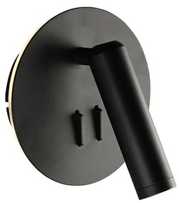 Φωτιστικό Επίτοιχο Aca SF1801LEDB ZEUS Μαύρο Ματ (Black Mat) 3000K