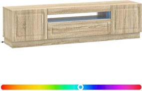 vidaXL Ντουλάπα LED Τηλεόρασης Sonoma Δρυς Επεξεργασμένο Ξύλο