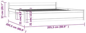 ΠΛΑΙΣΙΟ ΚΡΕΒΑΤΙΟΥ 200 X 200 ΕΚ. ΑΠΟ ΜΑΣΙΦ ΞΥΛΟ 815067