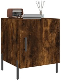 vidaXL Κομοδίνο Καπνιστή Δρυς 40 x 40 x 50 εκ. από Επεξεργασμένο Ξύλο