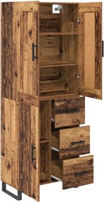 vidaXL Highboard 2 pcs Παλιό ξύλο 69,5 x 34 x 180 εκ.