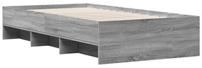 vidaXL Πλαίσιο Κρεβατιού Γκρι Sonoma 90 x 190 εκ. Επεξεργασμένο Ξύλο