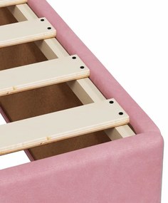 vidaXL Πλαίσιο Κρεβατιού Ροζ 160x200 εκ. Βελούδινο