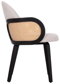 ΠΟΛΥΘΡΟΝΑ ΤΡΑΠΕΖΑΡΙΑΣ BECKER HM18246.02 PLYWOOD ΜΑΥΡΟ--ΕΚΡΟΥ ΥΦΑΣΜΑ 54x62x79Υεκ.