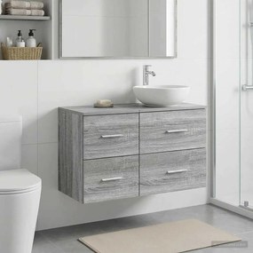 vidaXL Ντουλάπι Μπάνιου Γκρι Sonoma 30 x 35 x 50 εκ.