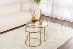 Coffee Table Set Aurum - 60, 42 - Gold, Transparent Gold
Transparent