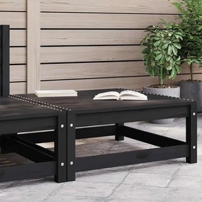 vidaXL Υποπόδιο Κήπου 70 x 70 x 30 εκ. από Μασίφ Ξύλο Πεύκου Μαύρο