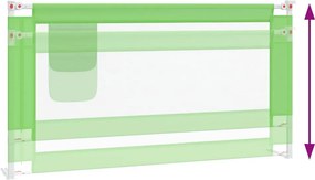 vidaXL Μπάρα Κρεβατιού Προστατευτική Πράσινη 160 x 25 εκ. Υφασμάτινη