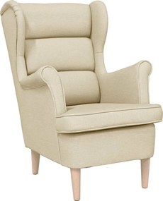 vidaXL πολυθρόνα Cream 74x84x100 cm Ύφασμα