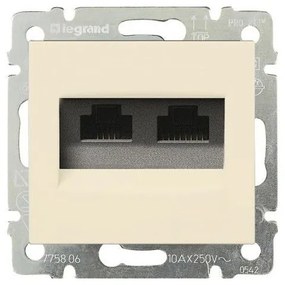 Πρίζα πληροφορικής RJ45 δύο εξόδων Valena LEGRAND 774147 Ivory/Κρεμ