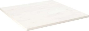 vidaXL Επιφάνεια Τραπεζιού Τετράγωνη Λευκή 90x90x2,5 εκ. Μασίφ Πεύκο