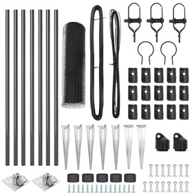 vidaXL Στύλος Περιφράξεων Γκρι 10 x 0,4 m (25 mm πλέγμα)