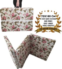 Stewehome Πτυσσόμενο στρώμα δαπέδου αφρού λευκό 180x70x6 cm