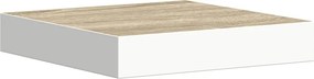 vidaXL Ράφια Τοίχου 4 τεμ. Δρυς και Άσπρο 23x23,5x3,8 εκ. MDF
