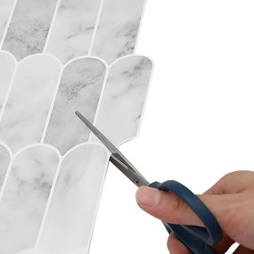 vidaXL Διακοσμητικά Αυτοκόλλητα 20 pcs Γκρι Μάρμαρο 30 x 30 x 0,8 εκ