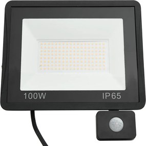 vidaXL Προβολέας LED με Αισθητήρα Θερμό Λευκό 100 W