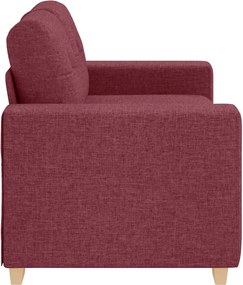 vidaXL Καναπές Διθέσιος Κόκκινος 160 x 77 x 82 εκ. Ύφασμα