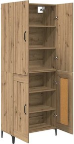 vidaXL Highboard Artisan Oak 69,5 x 34 x 180 εκ. Επεξεργασμένο ξύλο